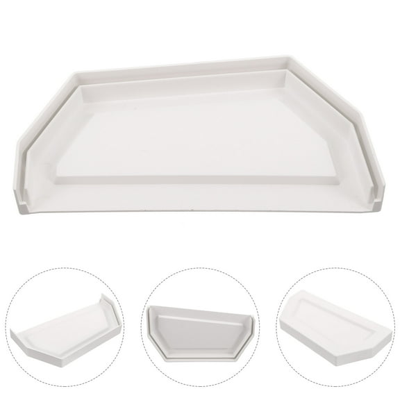 NICEXMAS Rain Gutter Downspout Cap Gutter End Cap White PVC 1Set