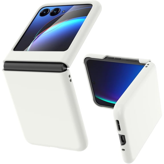for Motorola Razr Plus 2023 Case, Slim Thin Shockproof Hard Protective Phone Case for Moto Razr / Moto 40 Ultra (White)