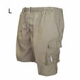 thumbnail image 3 of Guardurnaity Pantalones cortos deportivos Hombres Pantalones sueltos casuales Pantalones cortos de trabajo al aire libre Prendas para la parte inferior del cuerpo Caqui L, 3 of 5
