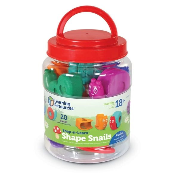 Toy Learning Resources con forma de caracoles Snap-n-Learn, 20 unidades
