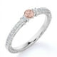 thumbnail image 1 of JeenMata Anillo de Compromiso Sencillo de 0,75 Uds, Morganita Rosa Redonda Creada, de Inspiración Vintage, Piedra Natal de Octubre, Delicado, Oro Blanco de 18 K sobre Plata, 1 of 6