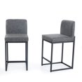 thumbnail image 4 of Sophia & William 24" PU Leather Counter Height Bar Stool with Backrest-Set of 2-Gray, 4 of 6