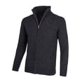 thumbnail image 3 of Grianlook Mens Zipper Long Sleeve Cardigan Sweater Turtleneck Zip Up Sweaters Winter Solid Color Jacket, 3 of 5