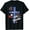 Black, variant on Christian 4th of July, John 3:16 Cross, Red, White & Blue T-Shirt,Black