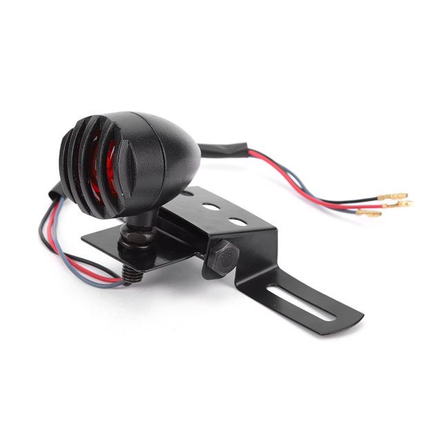 Luz de freno de motocicleta, luz trasera de Metal Retro negra para motocicleta, lámpara de freno de motocicleta elegante y moderna Jadeshay A
