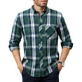 thumbnail image 7 of Youclos Men's Long Sleeve Plaid Flannel Shirts with Pocket Casual Button Down Shirt Regular Fit, 7 of 7