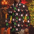 thumbnail image 2 of Awdenio Chemise Imprimée à Manches Longues Hommes Casual Polyvalent Top, 2 of 6