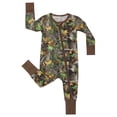 thumbnail image 2 of WIBACKER 3-24M Bamboo Newborn Baby Convertible Footie Pajamas, Toddler Footed Zipper Sleeper for Infant Baby Boys - 1PCS Forest Leaf, 2 of 9