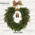 thumbnail image 3 of Linen Bow Wreath, Front Door Hanging, Christmas Courtyard Decor, Elegant Holiday Wreath, Rustic Decoration, Holiday Door Decoration, Indoor Outdoor Christmas Decor Christmas Decorations, 3 of 7