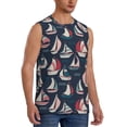 thumbnail image 2 of Kdxio Sailboat And Wave for Men's Muscle T-shirt,Sleeveless for Workout Running Athletic Gym Lounge Casual, 2 of 5