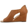 thumbnail image 2 of Journee Womens Aretha Back Heel Zip Peep Toe Wedge Sandals, Widths Available, 2 of 9