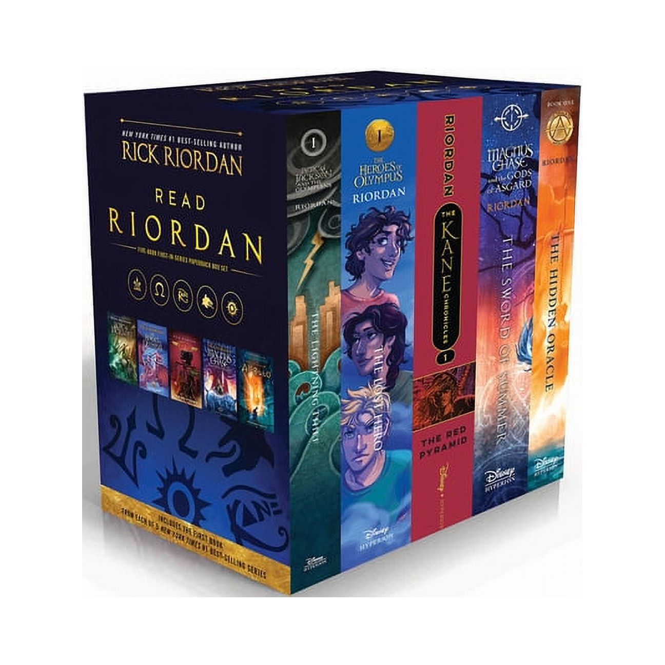 Percy Jackson & the Olympians Read Riordan: Five-Book First-In-Series Paperback Box Set, (Paperback)