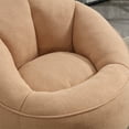 thumbnail image 2 of Giant Bean Bag Chair with Footrest, Compressed Foam Lounger for Adults, Microfiber Sofa Seat, Brown, 2 of 26