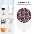 thumbnail image 6 of Lsque Daisies Flowers Pattern 4" Drink Coasters Set of 4, PVC Leather Absorbent Coasters, Table Coaster Set Decorative Coffee Cup Coasters Housewarming Gift -Round Shape, 6 of 6