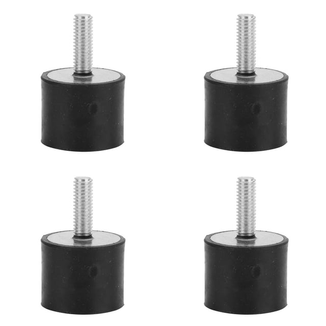 Soporte de goma, 4 Uds., aislador de montaje de bobina de goma antivibración, amortiguador de vibraciones antichoque para maquinaria de potencia de equipos electrónicos(VE25*20 M6*18)