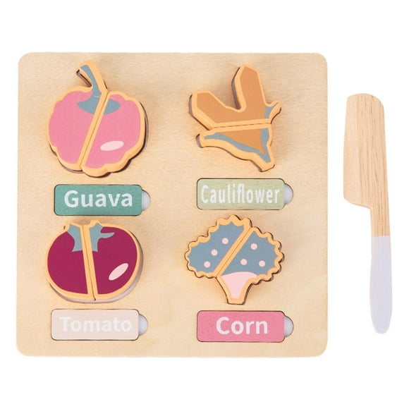 Tablero de rompecabezas Juguetes Vocaburio de y verduras Coordinación de ojos y manos Iluminación Juguetes Montessori para padres Sunnimix Tablero de rompecabezas