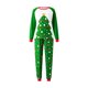 thumbnail image 2 of Conjuntos de pijamas navideños familiares a juego: camisetas de manga larga con cuello redondo + pantalones con estampado de árbol de Navidad, mono o conjunto para perro., 2 of 10