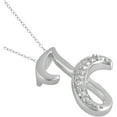 Diamond Accent Sterling Silver "J" Initial Pendant, 18" Chain