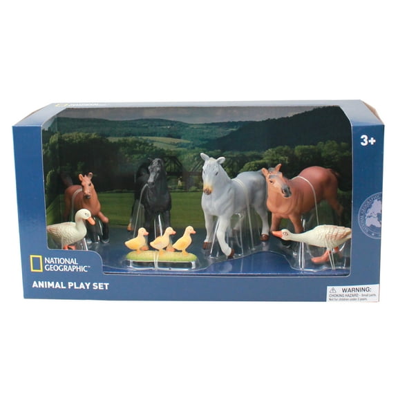 National Geographic Horses and Ducks Figurines, 7 Pieces