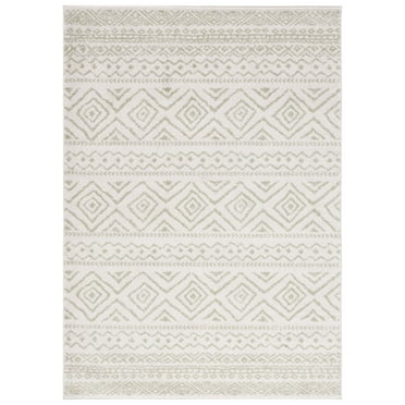 SAFAVIEH Tulum Merletta Oriental Area Rug, Ivory/Sage, 4' x 6'