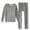 Gray, variant on WRKEKC Women's Winter Thermal Underwear V-Neck Long Sleeve Fleece Lined Thickened Top and Pant Set for Women Warm Base Layer for Fall Winter