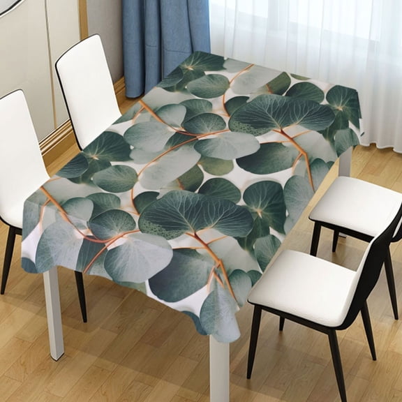 Ryvnso Green Leaves Rectangle Table Cloth Tablecover Dinning Tablecloth 54"x72"