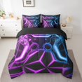 thumbnail image 2 of Erosebridal Gradient Gamepads Bed in a Bag Full size,Video Game Bed Set,Geometric Plaid Bedding Full Size,Microfiber Male Bedroom Decor,Reversible,7-Piece, 2 of 6