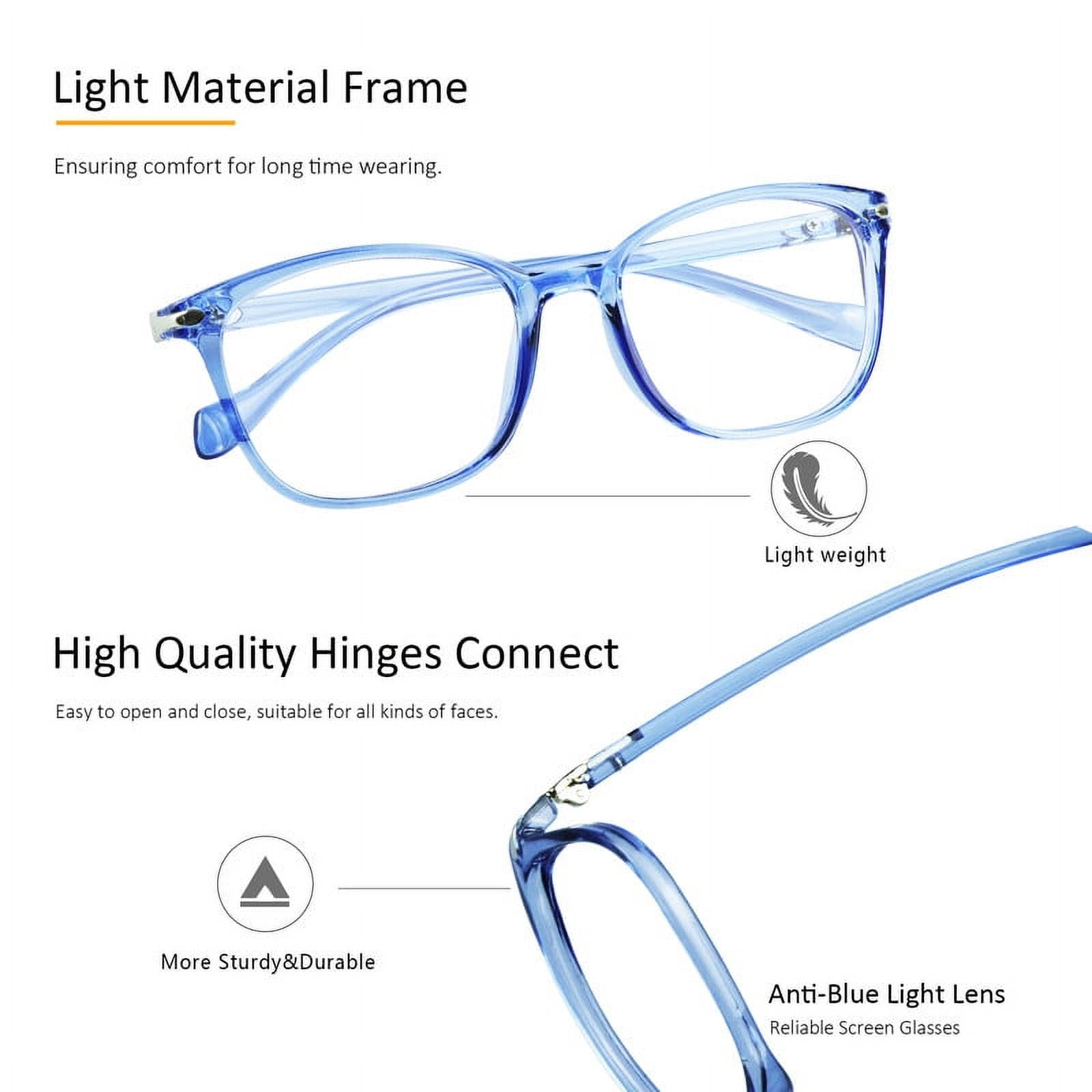 LAMBBAA 6 Pack Reading Glasses, Blue Light Blocking Computer Reading Glasses for Women and Men, Anti Glare Lightweight Readers(Black,Black purple,Clear blue,+0.50)