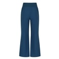 thumbnail image 6 of Sngxgn Womens Casual Pants Drawstring Elastic Waisted Straight Pants Loose Ladies Pants(Blue,S), 6 of 6