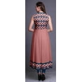 thumbnail image 4 of Bimba Peach Geometric Anarkali Dress For Women Indian Ethnic Printed Kurti Long Kurta Party Dress Small, 4 of 6