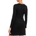 thumbnail image 2 of Aqua Women's Black Rib Knit Long Sleeve Dress, 2 of 2