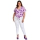 thumbnail image 5 of Blusa fresca con moño Roman Fashion Tallas Extras 1819 Lila mosaico lila 38, 5 of 6