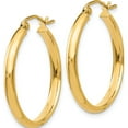 thumbnail image 3 of 14K Yellow Gold Polished Hoop Earring (25 X 26) Made In Peru ta233, 3 of 6