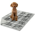 thumbnail image 6 of PetAmi Waterproof Dog Blanket for Medium Large XL Dog Puppy Cat Throw for Couch Cover Leakproof Protection, Sherpa Fleece, Reversible Soft Washable 80x60 Plaid Light Gray, 6 of 9