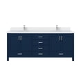 thumbnail image 3 of Jacques 80 in. W Navy Blue Double Bath Vanity, Cultured Marble Top, and Faucet Set, 3 of 8