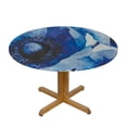 thumbnail image 3 of PIKWEEK Table Cloth Round Table Cover Purple Tulips Decor Purple Wild Flowers White, 3 of 8