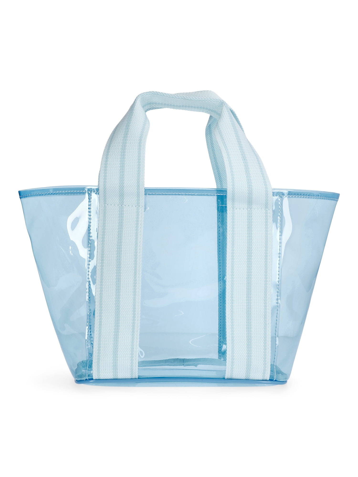 No Boundaries Women's Clear Mini Tote, Blue