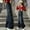 Black, variant on Zecgelong Girls Lined Cargo Pants Winter Warm Loose Fit Denim Jeans For Kids Soft Comfortable Casual Outdoor Play Girls Elastic Waist Pants Size 5-6 Years