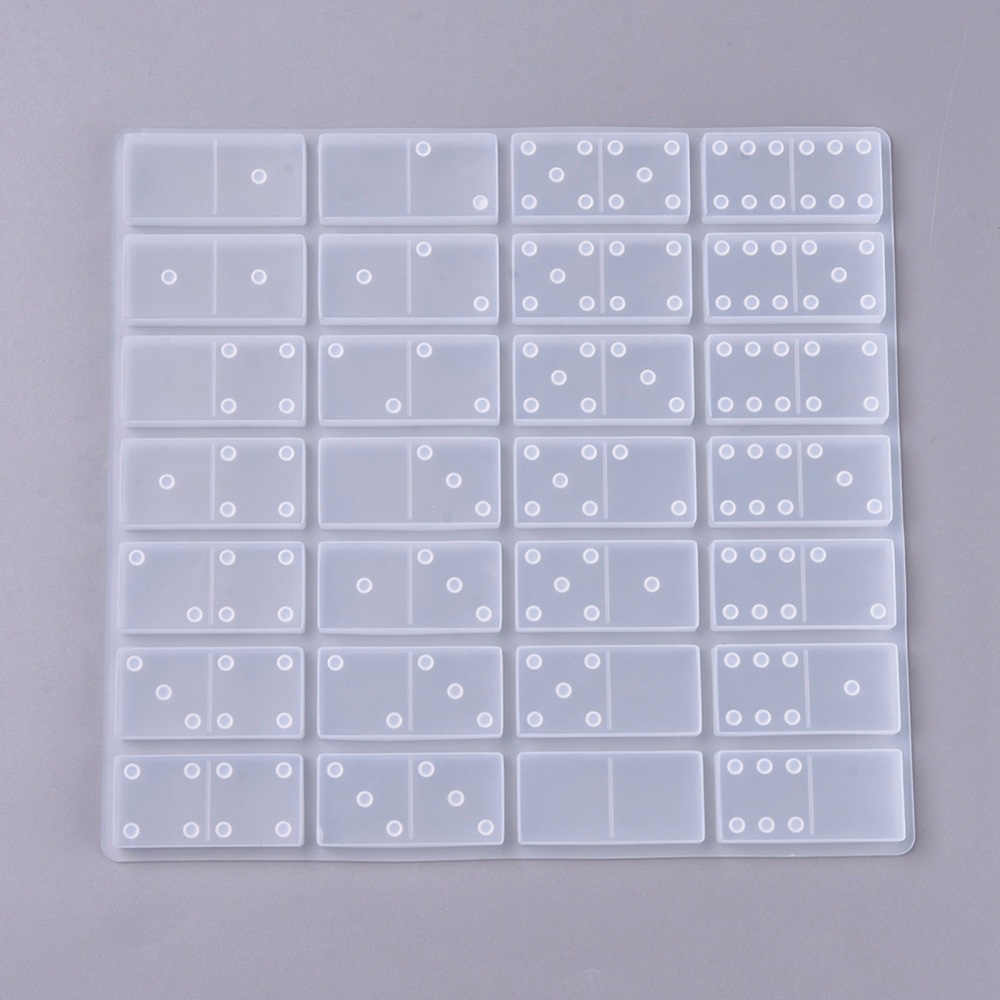 5pc DIY Dominoes Silicone Molds Resin Casting Molds for UV Resin Epoxy Resin Jewelry Making White 218x204x8mm Inner Diameter: 50x24x8mm