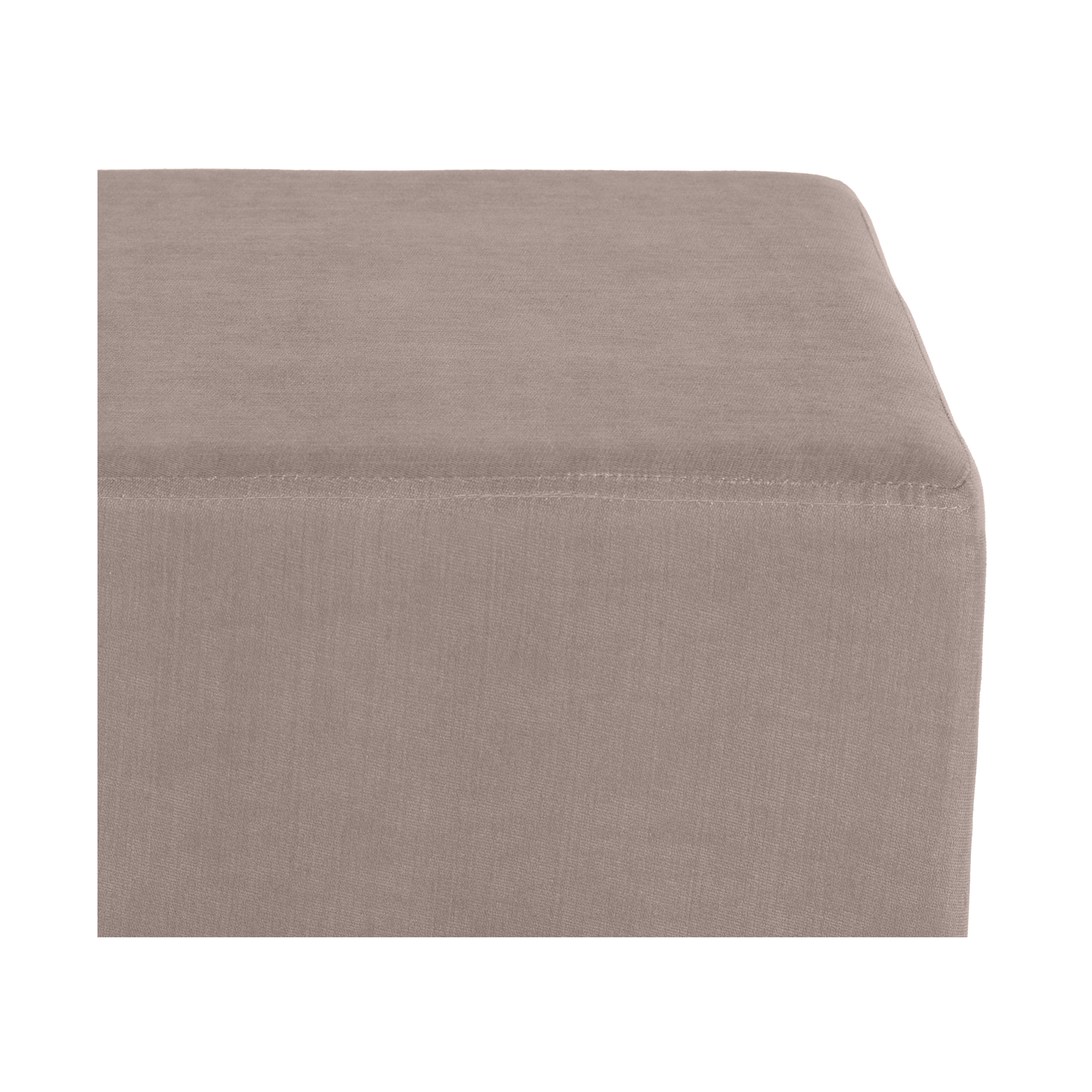 Seville Classics 30" White Boucle Storage Ottoman Bench - Cushioned Lid, Foldable Frame, Footrest