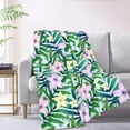 thumbnail image 2 of XMXT Flannel Warm Throw Blanket, Seamless Floral Tattoo Bedroom Decor Blankets for Bed Couch Living Room, 50 x 70 inches, 2 of 9