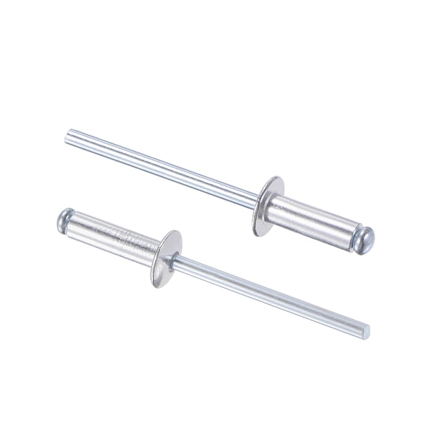 Unique Bargains 4mm Diameter 13mm Grip Length Silver Tone Aluminum Blind Rivets 60 Pack