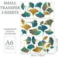 thumbnail image 5 of 3pcs/set Gingko Rub on Transfers for Furniture and Crafts 12x6 inch Ginkgo Leaves Decor Transfer Stickers Leaves Rub on Decals for Living Room Furniture Scrapbooking Home Decorations, 5 of 7