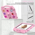 thumbnail image 3 of TECH CIRCLE Kids Case for iPad 9.7 Inch 6th/5th Gen 2018/2017 & iPad Air 2/1 & iPad Pro 9.7,Panda Shockproof Rugged Lightweight Pencil Holder Convertible Handles Stand Kids Friendly Case,Pink, 3 of 7