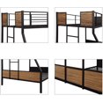 thumbnail image 5 of Harper & Bright Designs Twin Over Full Bunk Bed Study Metal Bed Frame with Ladder and Safety Rails Home Bedroom Furniture, 5 of 6