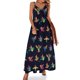 thumbnail image 1 of Vestido largo vintage con diseño de pájaros y flores, bonito vestido bohemio de playa, tirantes para mujer, personalizado, talla grande 5XL, 1 of 7