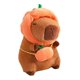 thumbnail image 4 of Lindo animal de peluche de carpincho para decoración del hogar, juguete de peluche de carpincho suave y realista calabaza 28cm, 4 of 9