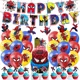 thumbnail image 3 of Serie SpiderMan, vajilla para fiesta de cumpleaños, pancarta desechable, adorno para tarta, bandera colgante, globos de Spiderman, decoración de cumpleaños, 3 of 3