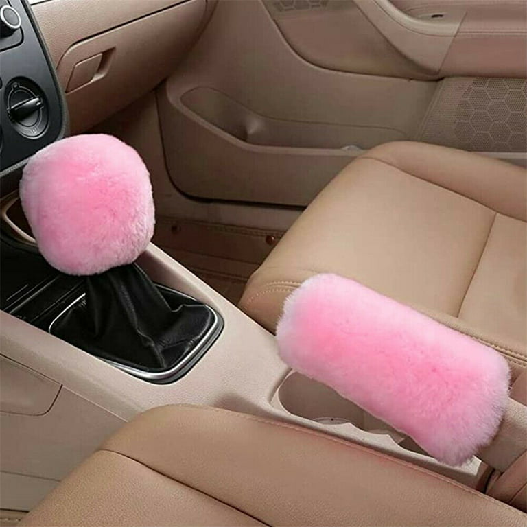 GYZEE 3Pcs/Set Fur Fluffy Thick Auto Car Steering Wheel Plush