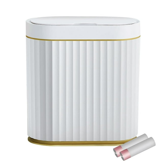Cubo de Basura Inteligente Delgado de 7 l, Impermeable, con Tapa,Sensor De Movimiento, para Dormitorio, Baño